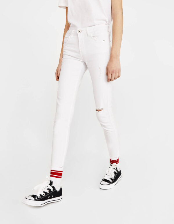 Low waist ripped jeans - 图片 10