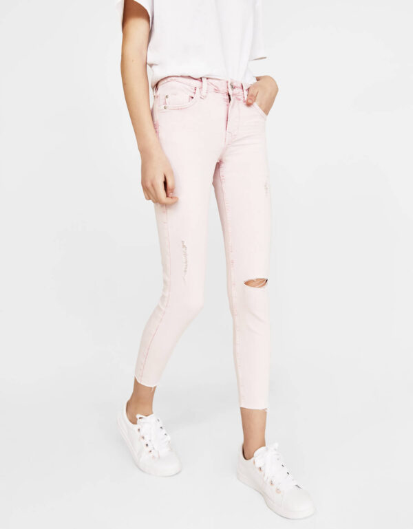 Low waist ripped jeans - 图片 3