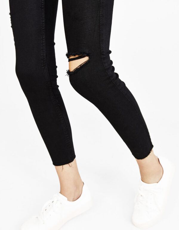 Low waist ripped jeans - 图片 7