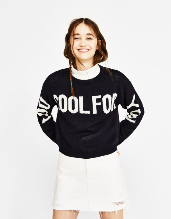 Hoodie with slogan - 图片 2
