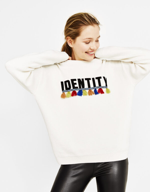 Sweater with slogan - 图片 6